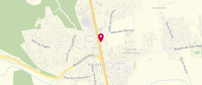 Plan de Access - TotalEnergies, Folelli Route Nationale 198, 20213 Penta-di-Casinca