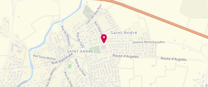 Plan de Intermarche Saint Andre, Cd 618 Lieu Dit Couloumes, 66690 Saint-André