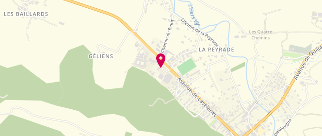 Plan de Carrefour Contact Belesta, Avenue de Lavelanet, 09300 Bélesta