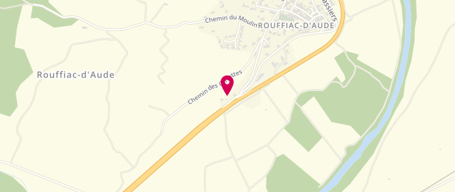 Plan de TotalEnergies Station Total Contact, 100 Chemin de la Plaine, Station Service Total, 11250 Rouffiac-d'Aude