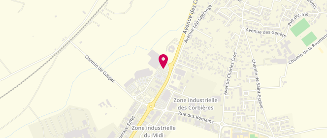 Plan de Carrefour Market, Avenue des Corbières, 11200 Lézignan-Corbières