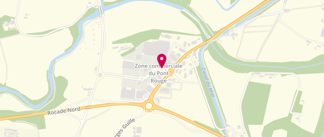Plan de Carrefour Pont Rouge, Zone Industrielle Pont Rouge, 11000 Carcassonne