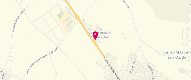 Plan de Intermarché ARDENTY, 2 Zone Artisanale la Garrigue, 11120 Argeliers