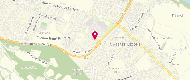 Plan de Leclerc 027. MAZEDIS - Mazères Lezons, Avenue du Général de Gaulle, 64110 Mazères-Lezons
