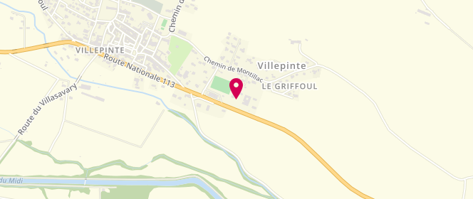 Plan de Station Bourrel, Lieu-Dit Croix de l'Ourmet Route Nationale 113, 11150 Villepinte