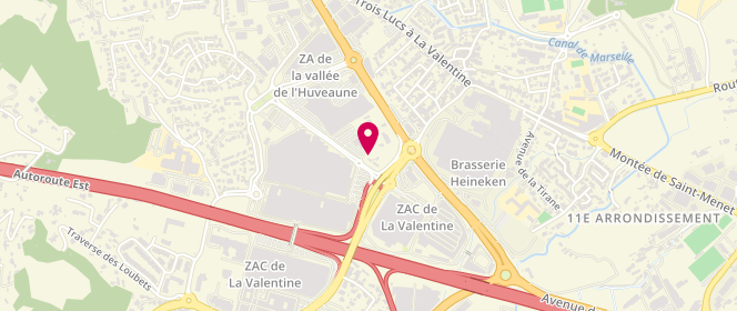 Plan de GEANT CASINO la Valentine, Route de la Sablière, 13011 Marseille