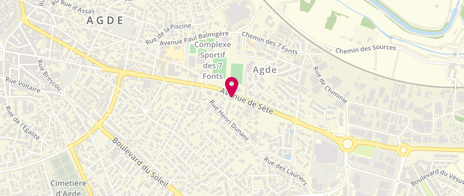 Plan de Intermarche Agde - Acar, Route de Sète, 34300 Agde