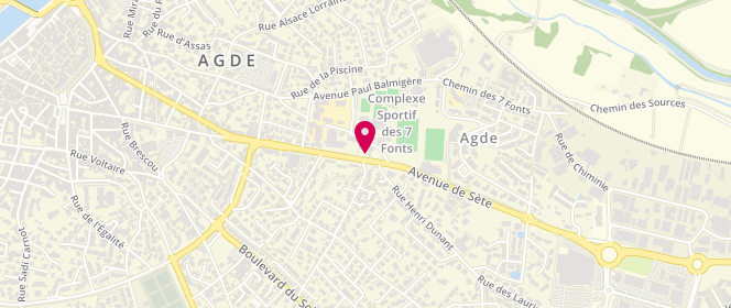 Plan de Access - TotalEnergies, 59 Avenue de Sète, 34300 Agde