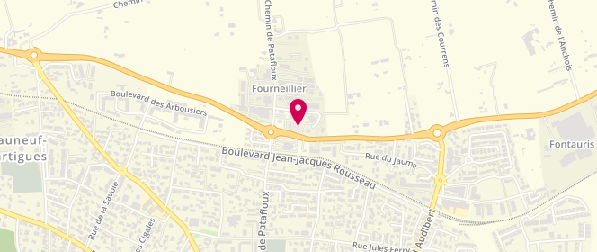 Plan de Carrefour Contact Chateauneuf Les Martigues, Chemin de Patafloux, Zone du Fourneiller, Centre Commercial Les Oliviers, 13220 Châteauneuf-les-Martigues