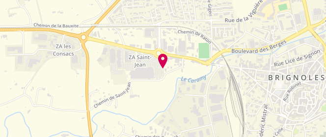 Plan de Station leclerc, Quartier Saint Jean Route Nationale 7, 83170 Brignoles