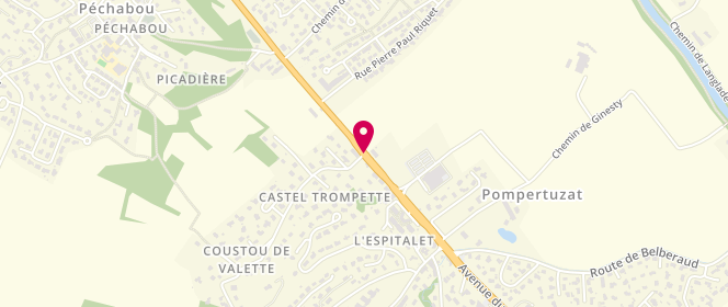 Plan de Station service Intermarché, Avenue de Lauragais - Lieu Dit Condamine, 31450 Pompertuzat