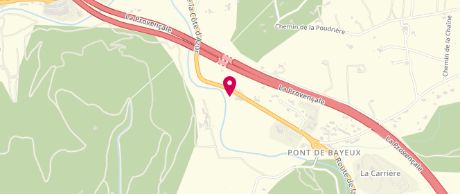 Plan de Access - TotalEnergies, Route Nationale 7 - Restaurant Clairefontaine, 13590 Meyreuil