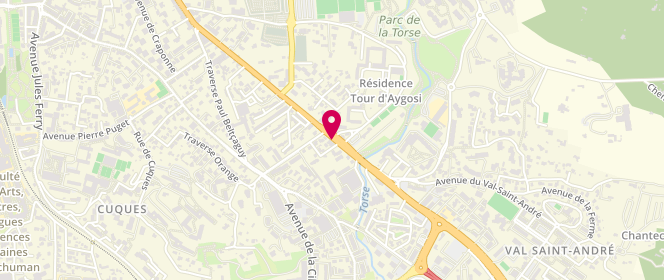 Plan de Access - TotalEnergies, 122. Cours Gambetta, 13100 Aix-en-Provence