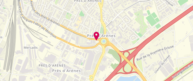 Plan de Access - TotalEnergies, 1. Rue de l'Abrivado, 34070 Montpellier