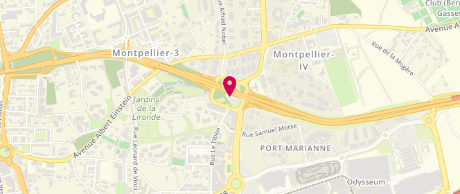 Plan de Access - TotalEnergies, 1160 avenue Pierre Mendès France, 34000 Montpellier