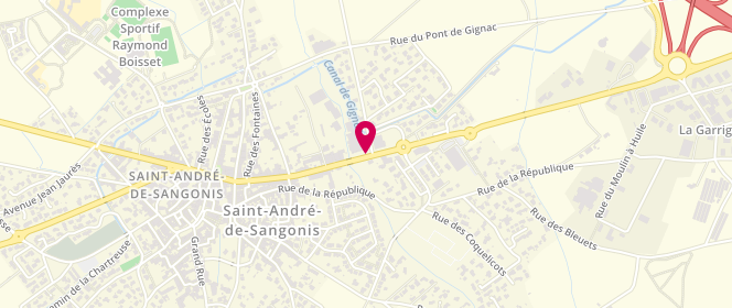 Plan de Esso Bourgeois, Avenue de Montpellier, 34725 Saint-André-de-Sangonis