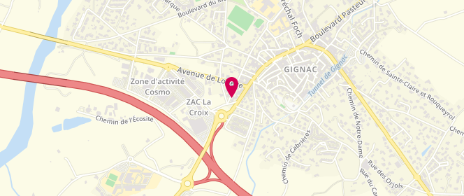 Plan de Intermarche Gignac, Route de Pézenas, 34150 Gignac