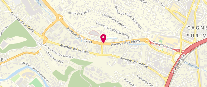 Plan de Esso Cagnes Sur Mer Malvan, 36 Avenue des Alpes, 06800 Cagnes-sur-Mer