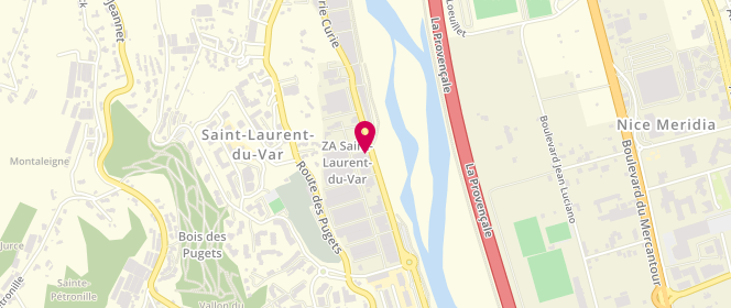 Plan de Access - TotalEnergies, Zone Industrielle A4 Avenue Pierre et Marie Curie, 06700 Saint-Laurent-du-Var
