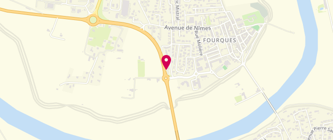 Plan de Access - TotalEnergies, Route Nationale 113. Route de Nimes, 30300 Fourques