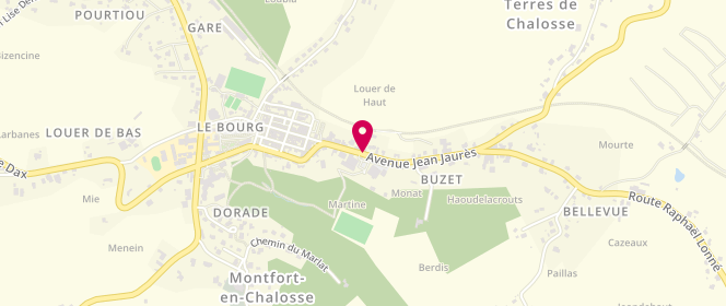 Plan de Carrefour Contact Shorion, 520 Avenue Jean Jaurès, 40380 Montfort-en-Chalosse