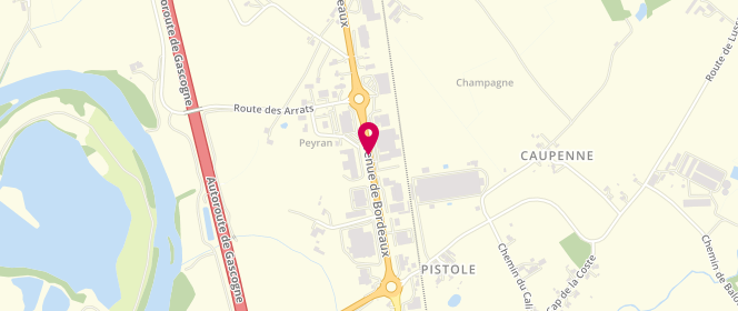 Plan de Carrefour Market, Route de Tarbes, 40800 Aire-sur-l'Adour