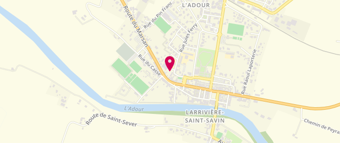 Plan de Carrefour Contact, 2 Avenue de Mont de Marsan, 40270 Grenade-sur-l'Adour