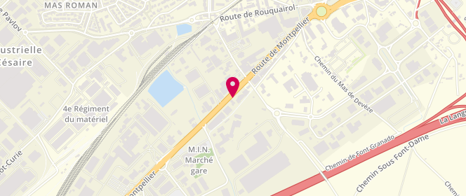 Plan de Access - TotalEnergies, 2705 Route de Montpellier, 30900 Nîmes