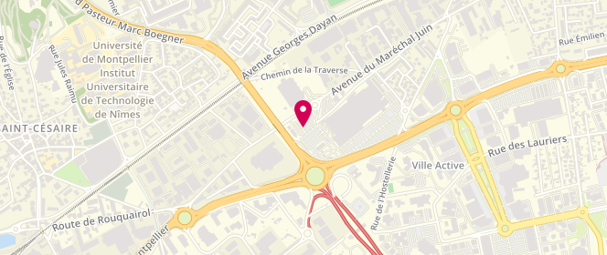 Plan de Carrefour Nimes Ville Active, 405 Chemin Bas de Montpellier, 30900 Nîmes