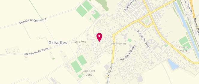 Plan de Carrefour Market, 126 Route d'Aucamville, 82170 Grisolles