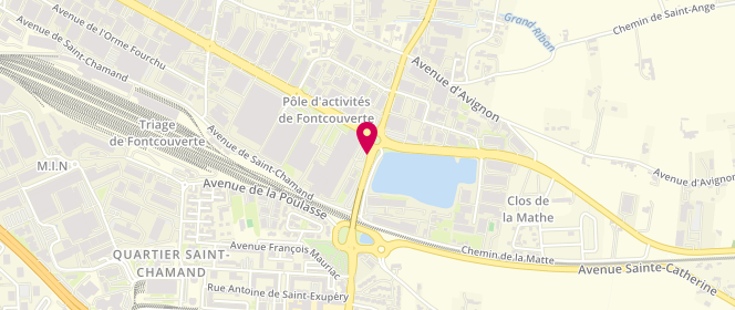 Plan de TotalEnergies Access RELAIS AVIGNON l'AMANDIER, Avenue de l'Amandier, 84000 Avignon