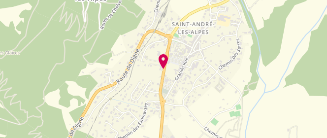 Plan de Access - TotalEnergies, Route de Nice Route Nationale 202, 04170 Saint-André-les-Alpes