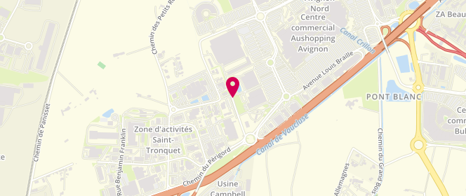 Plan de Auchan le Pontet, Route de Carpentras, 84130 Le Pontet
