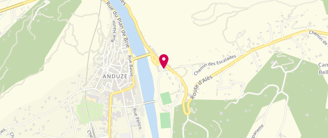 Plan de ENI Station Service Anduze, Route d'Alès, 30140 Anduze