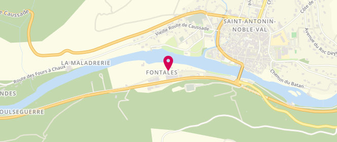 Plan de Carrefour Contact, 115 Chemin de Fontales, 82140 Saint-Antonin-Noble-Val