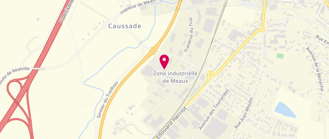 Plan de Super U Caussade, Zone Industrielle de Meaux, 82300 Caussade