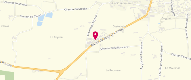 Plan de Intermarché CARBU BTN, Zone Intermarche - Route d'Orange - le Peyron, 26790 Tulette