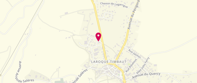 Plan de Carrefour Contact, 1 Rue Beljouan, 47340 Laroque-Timbaut