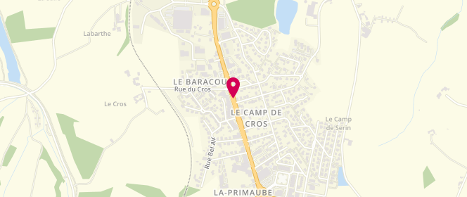 Plan de Carrefour Market STATION LA PRIMAUBE, Avenue de Rodez, 12450 Luc-la-Primaube