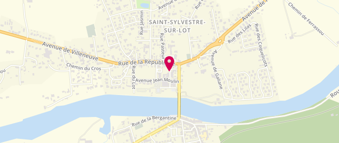 Plan de Intermarche St Sylvestre Sur Lot, Avenue de la Myre Mory, 47140 Saint-Sylvestre-sur-Lot