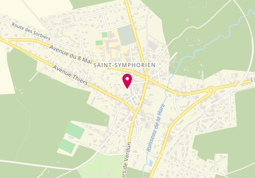 Plan de Intermarche Saint Symphorien, Route de Sore, 33113 Saint-Symphorien