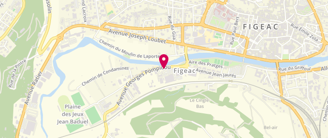 Plan de Carrefour Market Figeac, 15 Avenue Président Georges Pompidou, 46100 Figeac
