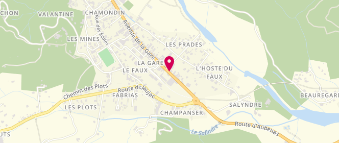 Plan de Access - TotalEnergies, Quartier de la Gare, 07380 Lalevade-d'Ardèche