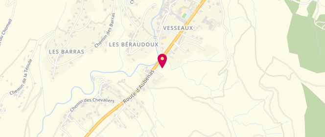 Plan de Dyneff SEB AUTO SERVICE, 37 Route d'Aubenas - la Prade, 07200 Vesseaux