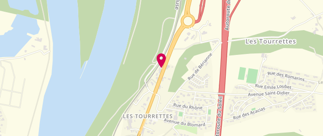 Plan de Access - TotalEnergies, Route Nationale 7, 26740 Les Tourrettes