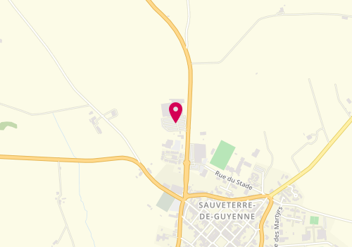Plan de Station U, Route de Libourne, 33540 Sauveterre-de-Guyenne