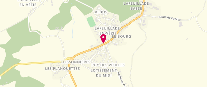 Plan de Access - TotalEnergies, Route Nationale 120- 1 Rue Germain Prat, 15130 Lafeuillade-en-Vézie
