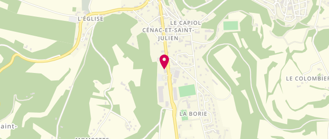 Plan de Carrefour Contact, 604 Rue de la République, 24250 Cénac-et-Saint-Julien