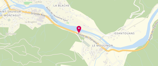 Plan de Access - TotalEnergies, Le Moulinon, 07190 Saint-Sauveur-de-Montagut