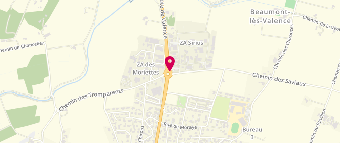 Plan de Super U, Route de Valence, 26760 Beaumont-lès-Valence